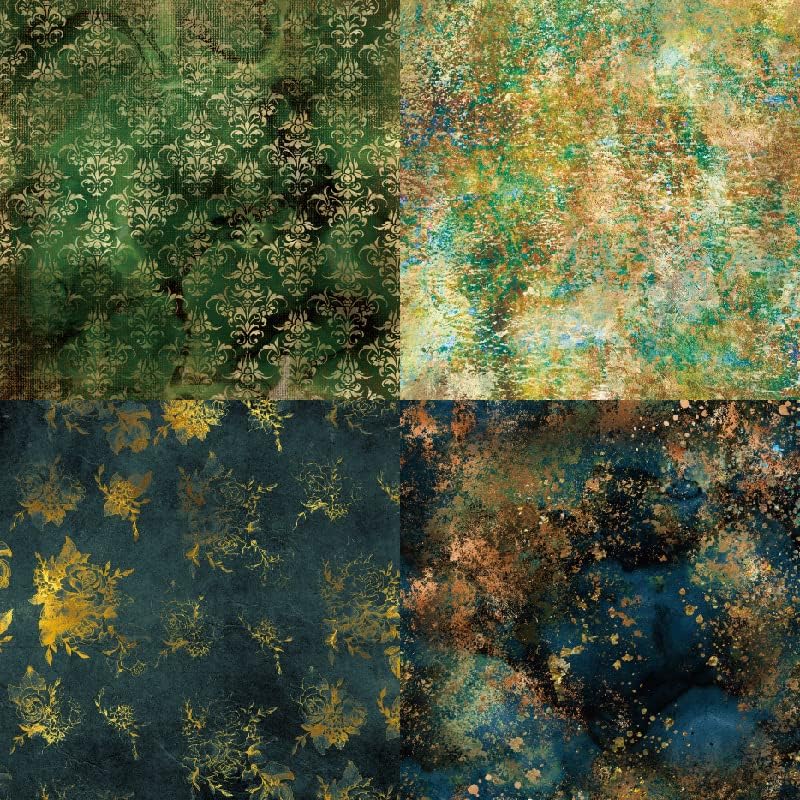 Aesthetic Scrapbook Paper Pad Vintage Patterned Paper 6×6,24 Sheets Single-Sided Boho Scrapbooking CardStock Papers Pad for Holiday Cardmaking DIY Origami Journaling.
