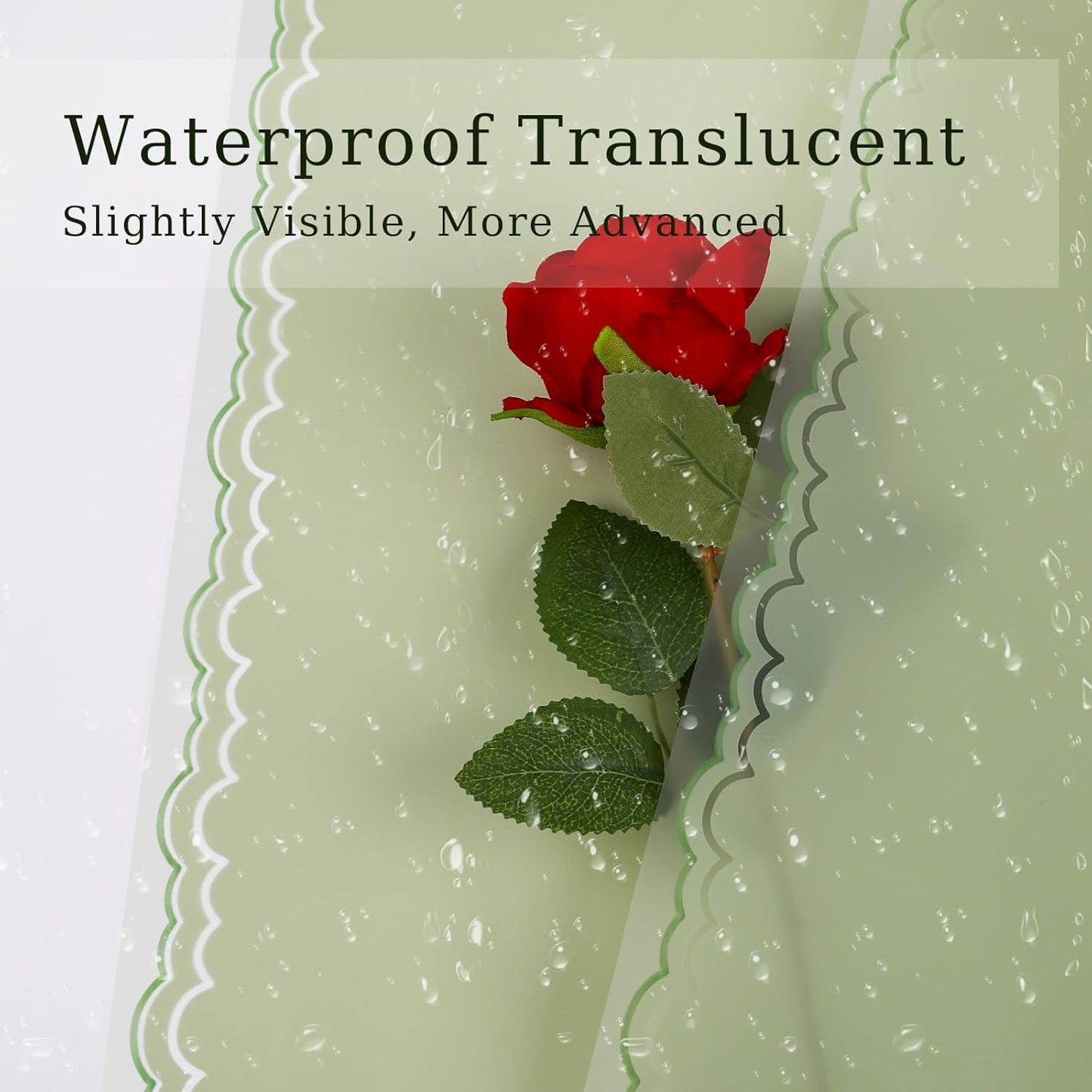 FUHITIM 20 Sheets Flower Wrapping Paper - Waterproof Floral Bouquet Wrapping Paper, Florist Supplies Packaging Paper for Wedding Birthday Gift DIY Crafts (Green)