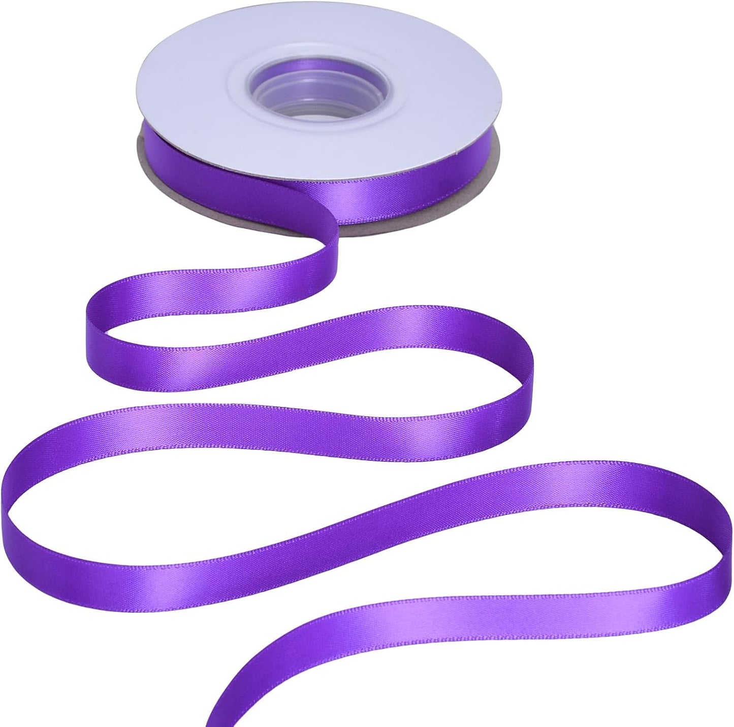 YAMA Purple Double Faced Satin Ribbon 1/2 Inch 25 Yards Purple Ribbons for Gift Wrapping Crafts Hair Bows Wedding Party Decoration