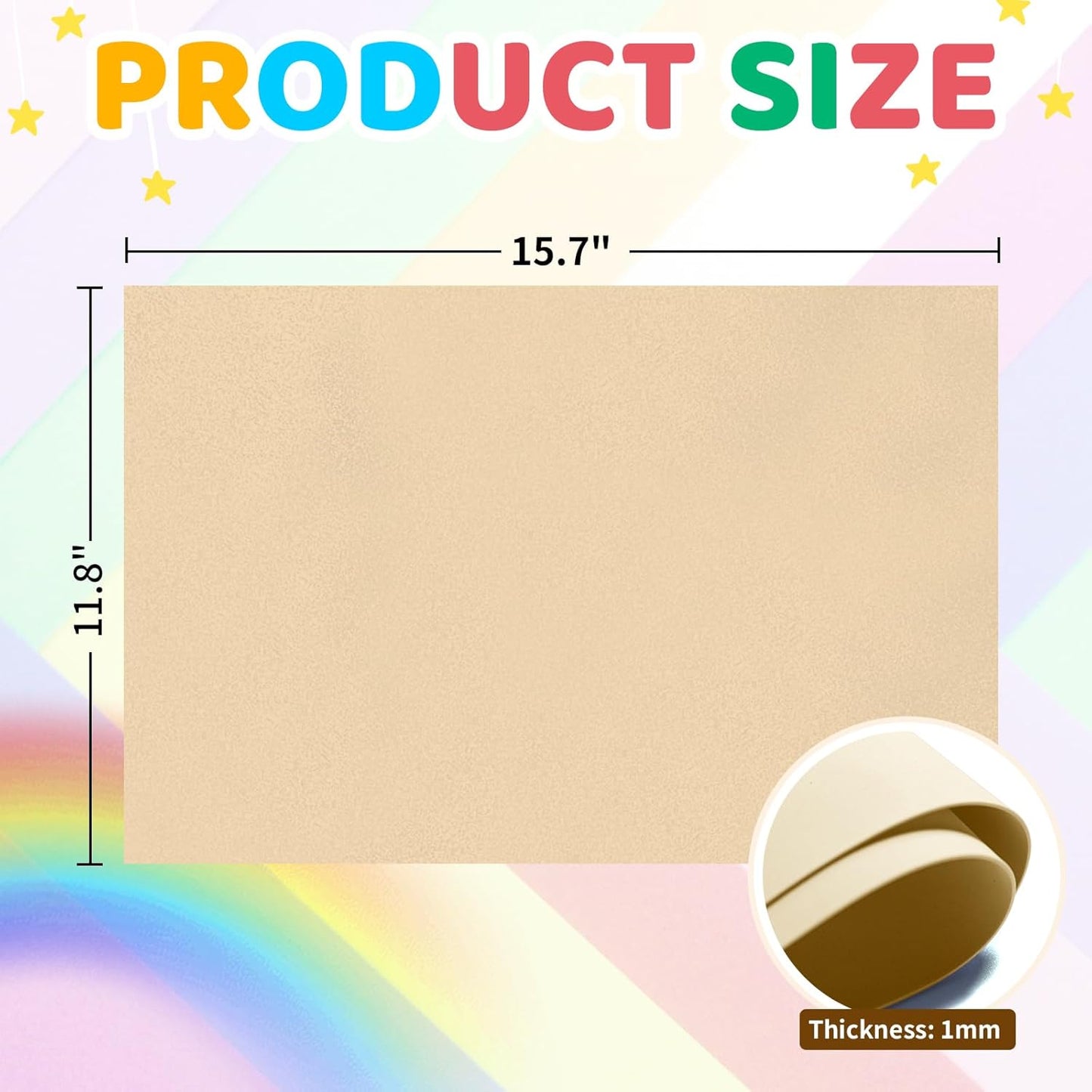20 PCS EVA Foam Sheets DIY Handcraft Materials 1mm Thick 15.7 x 11.8 Inches Beige EVA Foam Papers for Arts and Crafts(Beige)