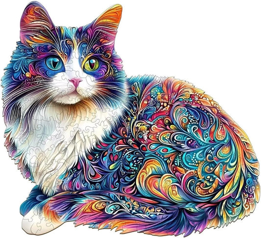 Lazy Cute Cat Adults Gifts Wooden 240 Pieces 13.4 * 12.2in