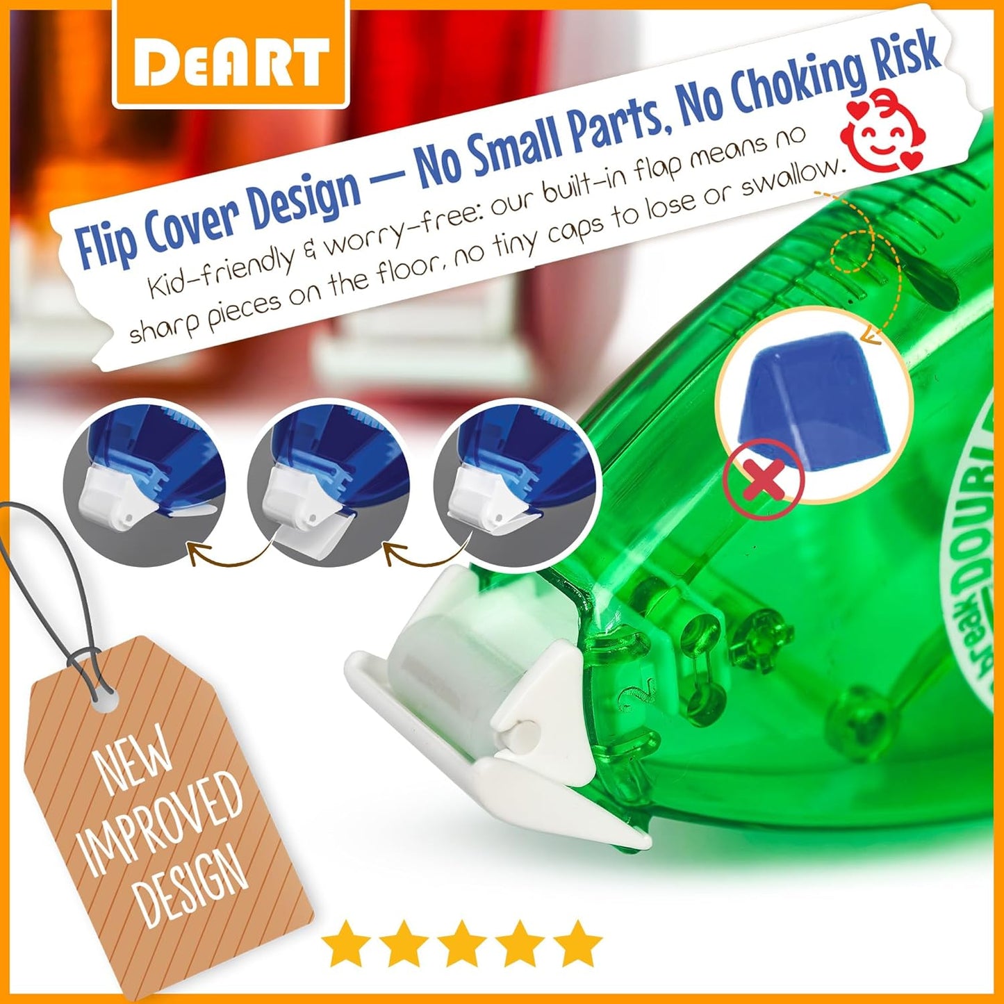 Double Sided Tape Scrapbook Tape Roller, Adhesive Glue Runner, Scrapbooking Journaling Supplies, Must Have Tapes for Paper Art & Craft Card Making Gift Wrapping School Office (4)