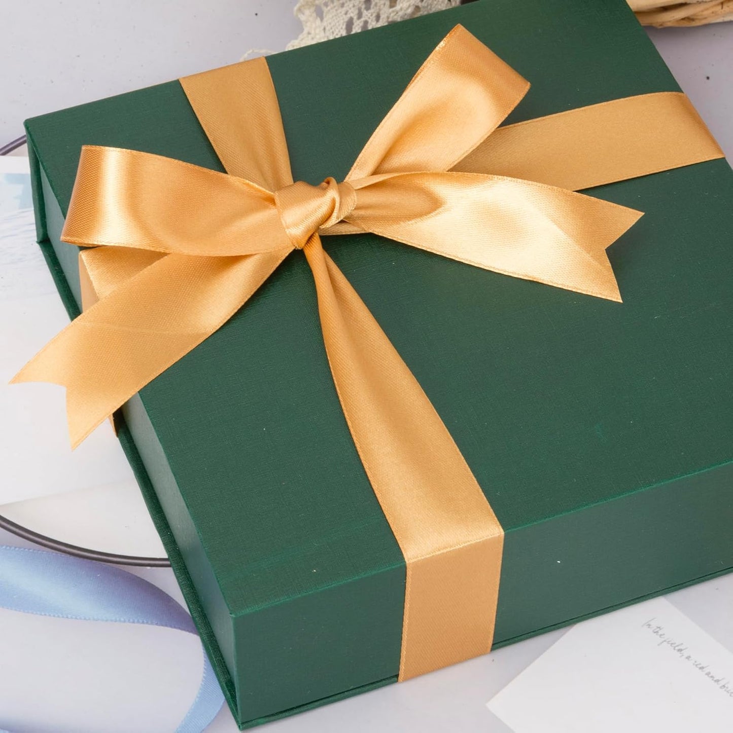 1 Copper Solid Satin Ribbon, 50 Yards Craft Fabric Ribbon for Gift Wrapping Floral Bouquets Wedding Party Decoration