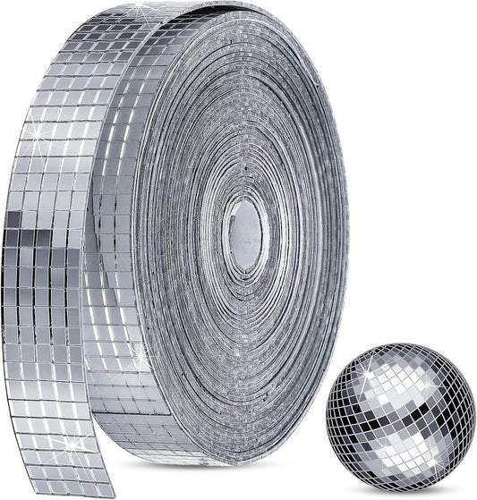 SATINIOR 5000 Pcs Disco Ball Mirror Tiles Self Adhesive for Crafts 5 x 5 mm Small Disco Tape Ball Stickers Square Mosaic Tiles Mirror Pieces for DIY Craft Party Decor