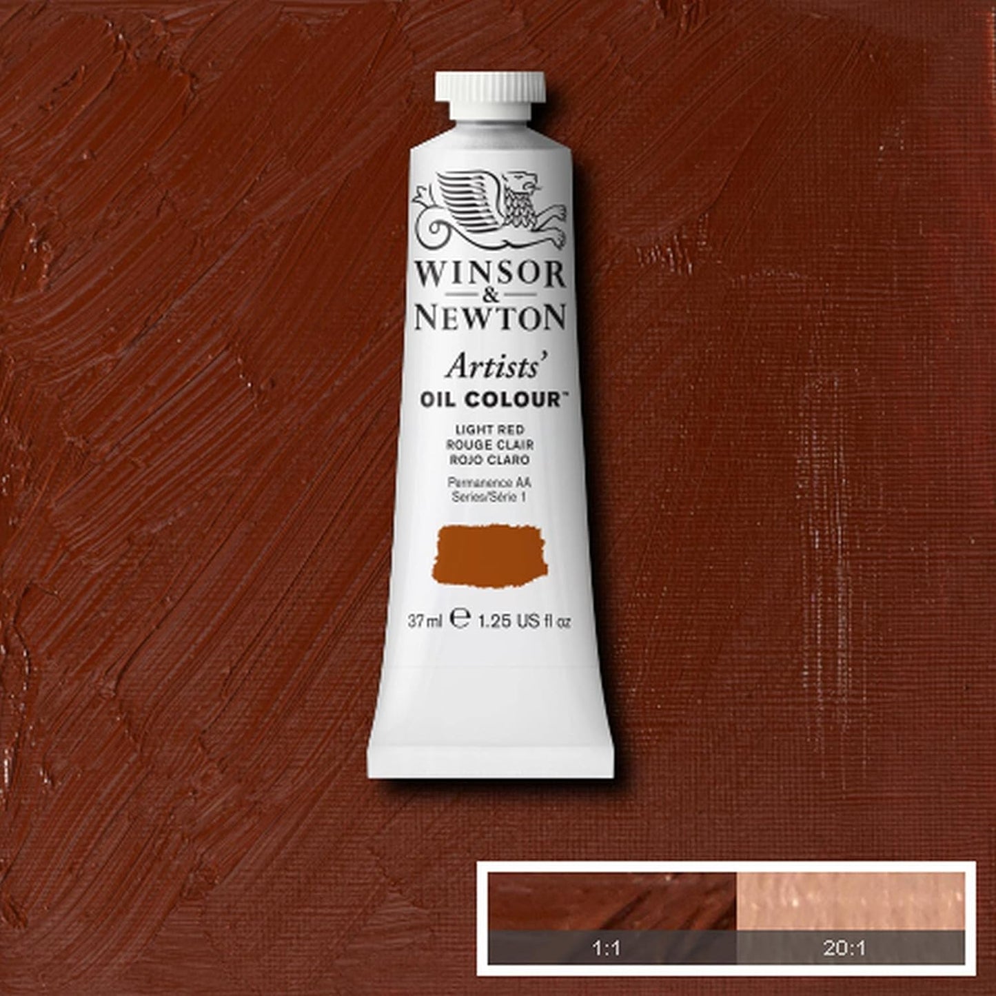 Winsor & Newton Artists' Oil Color, 37ml (1.25 oz) Tube, Light Red