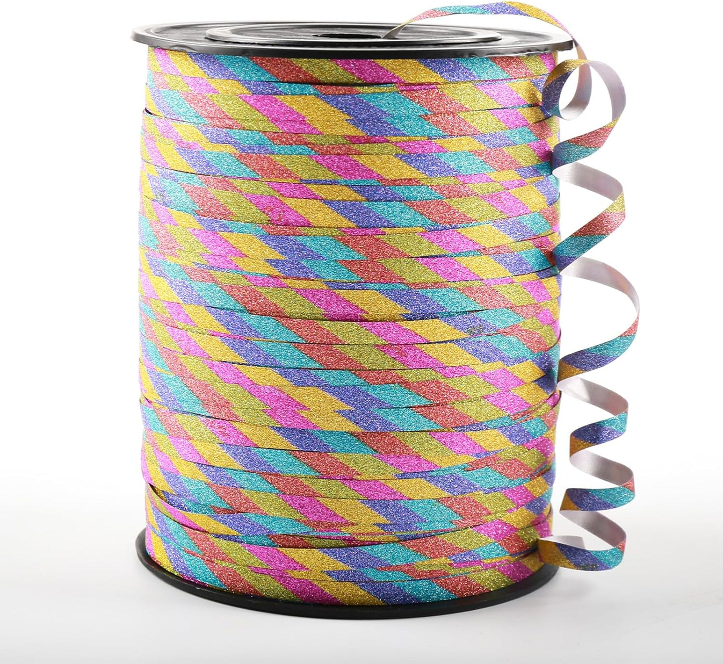 500 Yard Curling Ribbon, Rainbow Glitter Curly Ribbons for Gift Wrapping, Balloon String Ribbon, Thin Gift Wrap Ribbon for Valentine's Day Wedding Birthday Party Christmas Decorations