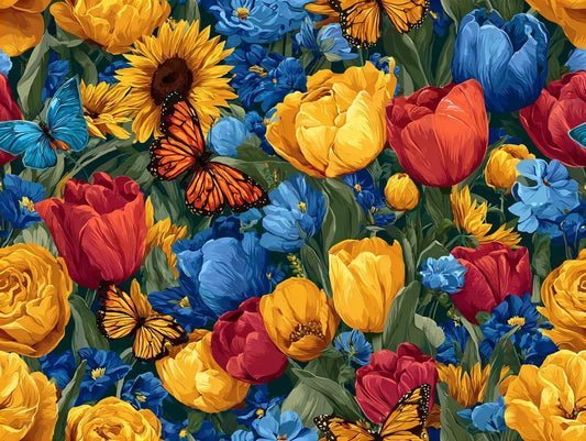 Moohue 14ct Counted Stamped Cross Stitch Kits for Adults Printed Flowers Cross Stitch Patterns Art Crafts Cross Stitch Supplies (Flowers 15)