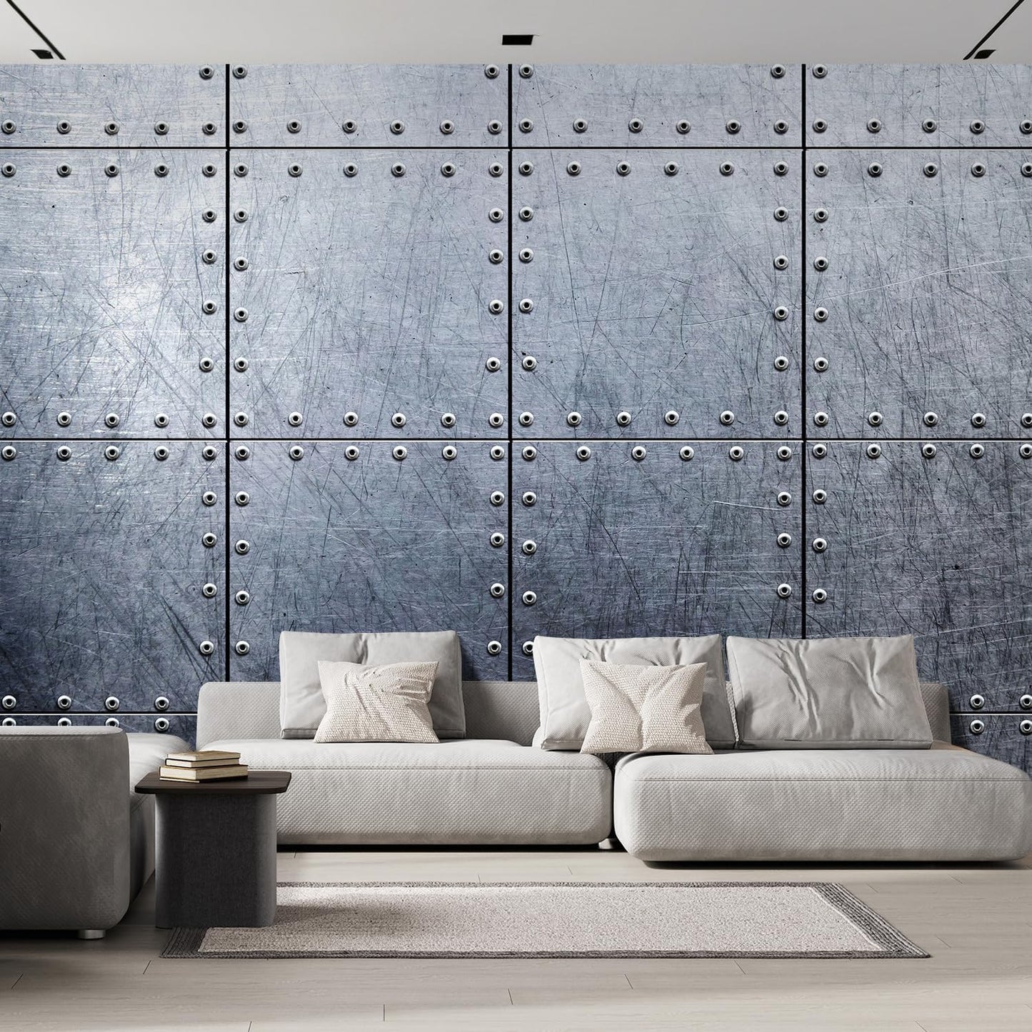 wall26 Wall Sticker/Wall Mural Metal Background, Not Peel and Stick, Non-Woven Wallpaper Decorative for Bedroom, Living Room,Office - 120x192 inches