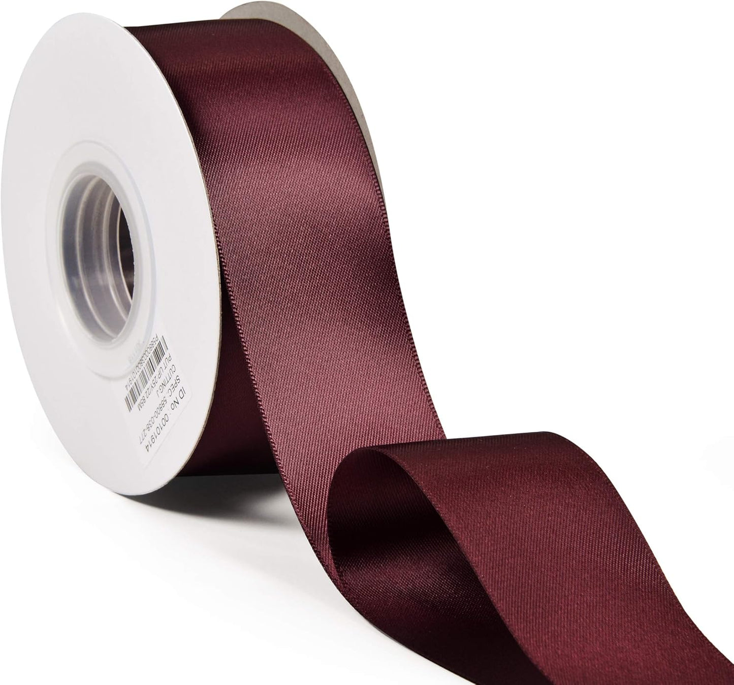 YAMA Burgundy Double Faced Satin Ribbon for Crafts Bows Flower Bouquet Wedding Home Decor Gift Wrapping, 1-1/2 Inch × 25 Yards