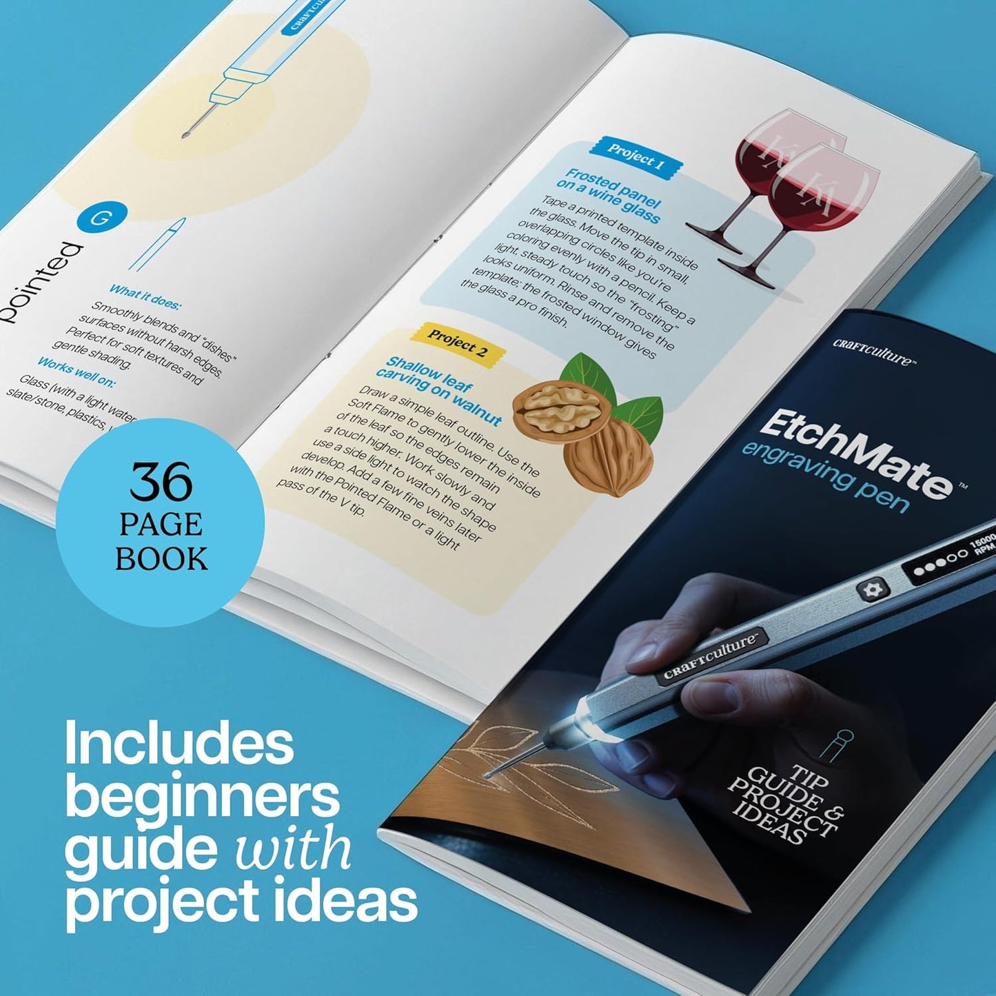 EtchMate Engraving Pen for Metal, Wood, Glass, Plastic & All Materials - Engraver Pen Tool - Teen Boy Gifts - Unique Gifts for Women, Teenage Girl - Cool Christmas Gift Ideas - Craft Kits for Adults