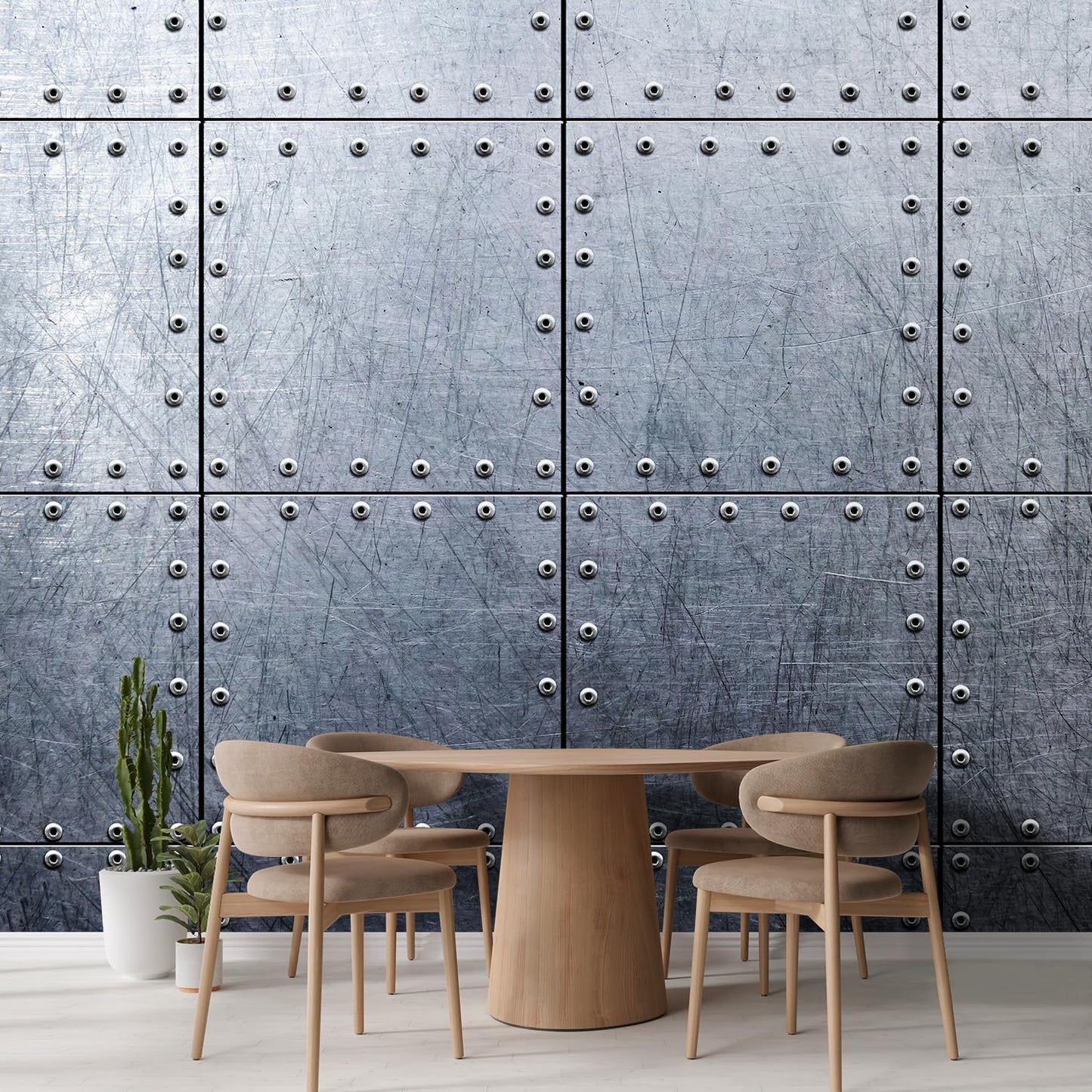 wall26 Wall Sticker/Wall Mural Metal Background, Not Peel and Stick, Non-Woven Wallpaper Decorative for Bedroom, Living Room, Office - 120x168 inches