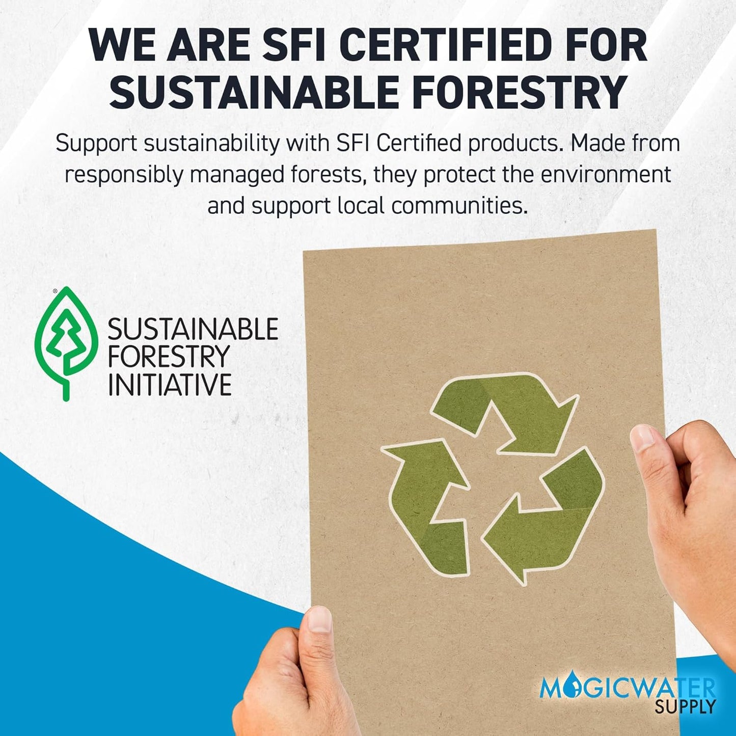 MagicWater Chipboard Sheet for DIY Projects - 8.5x11 Inch - 50 Pack - 50 pt - Heavy Duty Kraft. (0.050 Inch Thick) Paperboard, For Scrapbooking, Books, Picture Frame Backing, Arts Project & Crafts