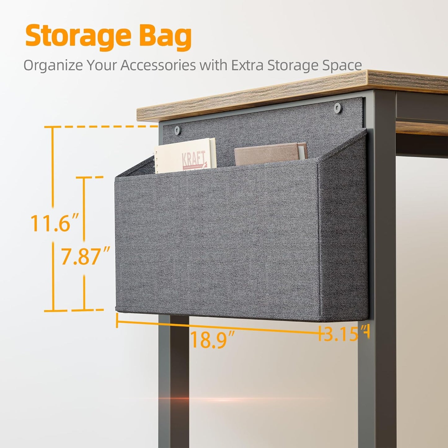 TIQLAB L Shaped Computer Desk with Power Outlets, 47 Inch Small Corner Desk with Reversible Shelves, Gaming Desk Computer Table Study Writing Desk for Home Office Small Space, Rustic Brown