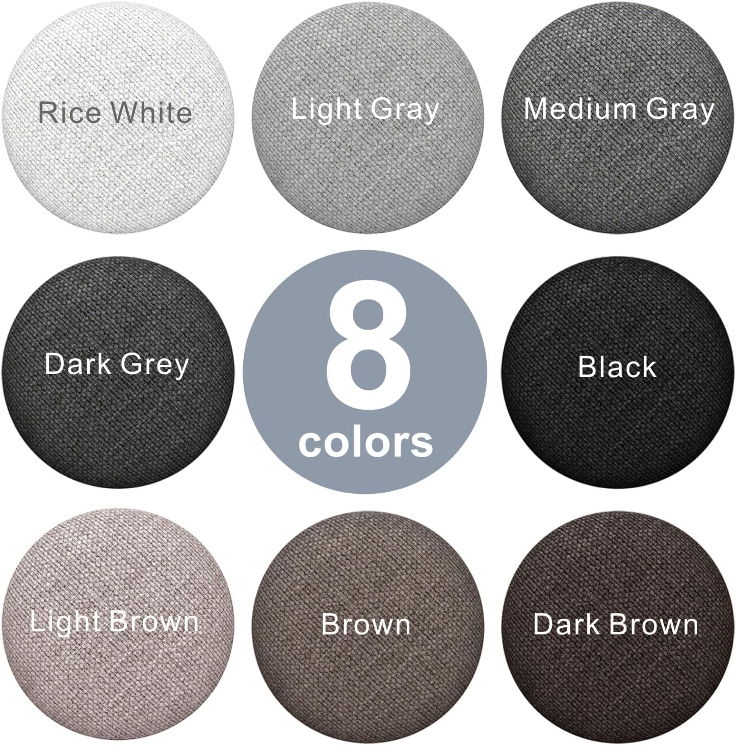 Linen Fabric-Covered Twist Pins - 8 Colors Upholstery Pins & Bed Skirt Pins -Used to Secure Sofa Cushion, Armrest Covers, Furniture & Bed Skir (12, Middle Gray)