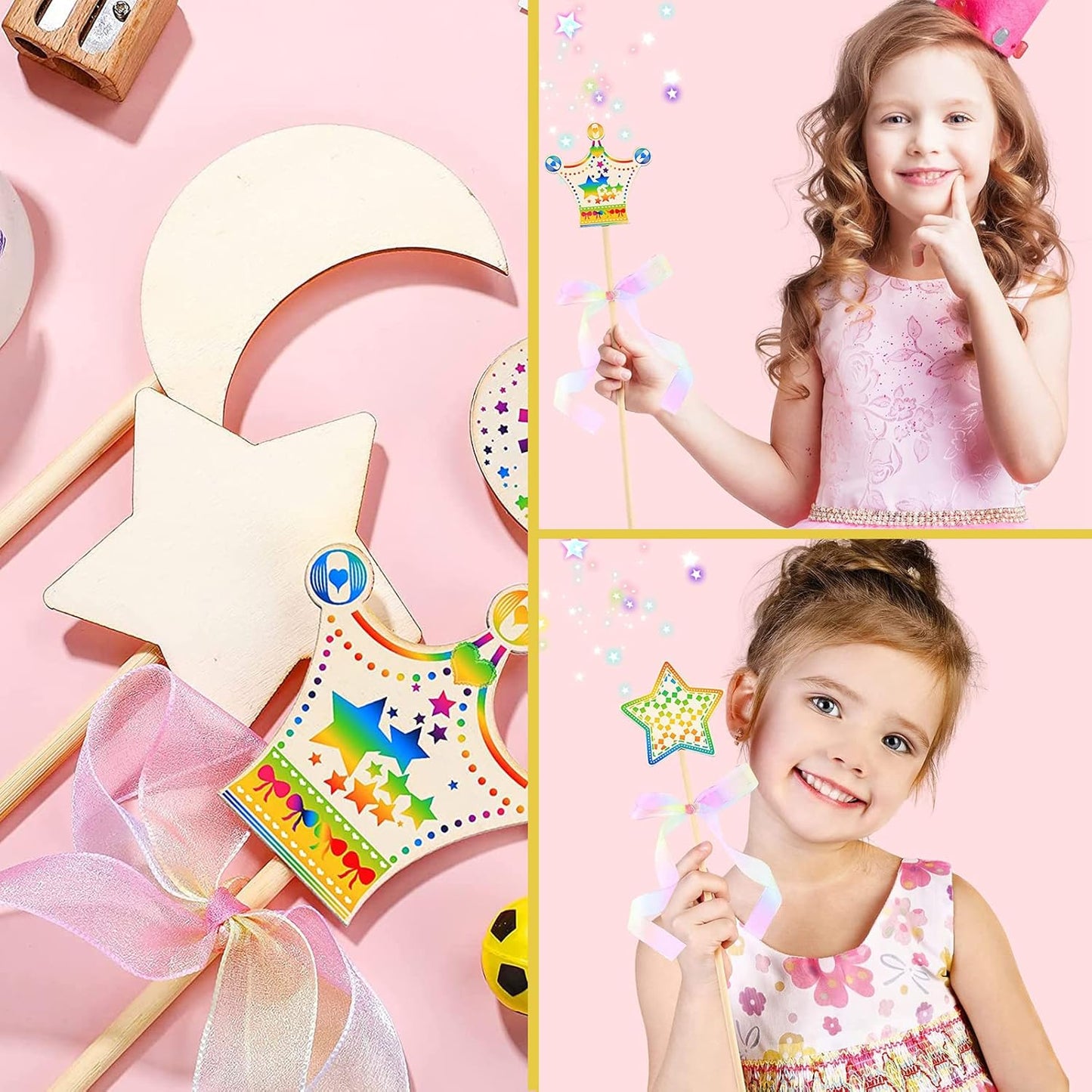 3/8 x 12 Wooden Dowels Wood Sticks for Crafts, 10 PCS Wood Dowel Rods, Round Macrame Dowels, Unfinished Hardwood Sticks for Crafting, Arts and DIYers, Tiered Cake Support and Wedding Ribbon Wands