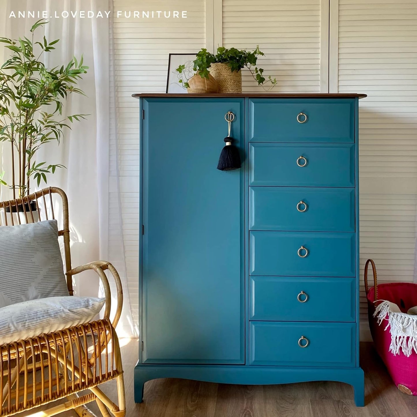 Dixie Belle Paint Company Chalk Finish Furniture Paint - Antebellum Blue (16oz) - Matte Dark Teal Chic Chalk Mineral DIY Furniture Paint