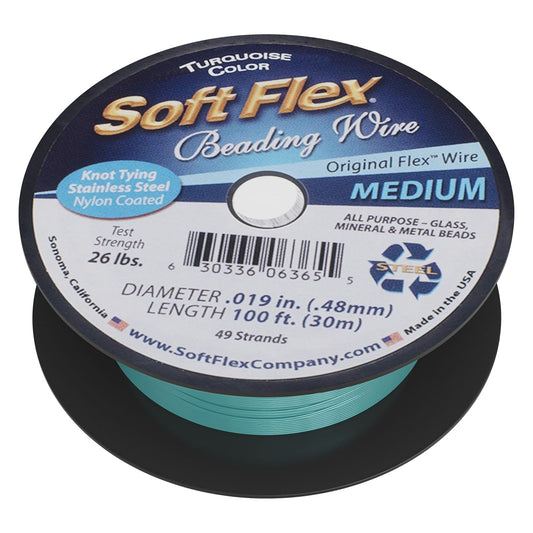 Soft Flex 49 Strand Beading Wire - Medium 0.19 Diameter - 100 Feet Nylon Design Wire
