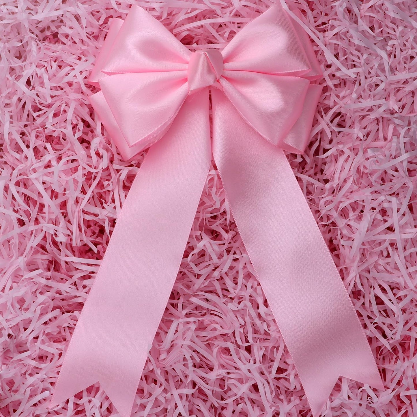 Pink Solid Satin Ribbon 2 Inch 25 Yards Solid Polyester Fabric Ribbon for Gift Wrapping Wedding Christmas Baby Shower Birthday Party Decoration Handmade Immortal Flower Craft