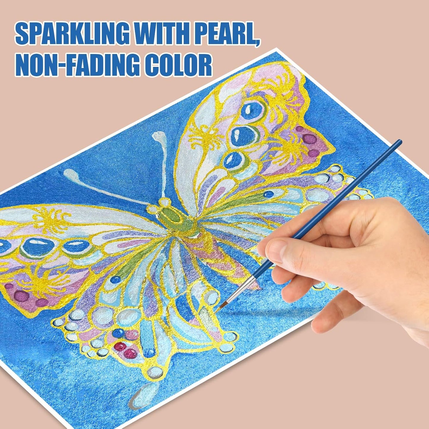 Mini Forestry Shifting Watercolor Painting Set, 18 Color Shifting Watercolor Paint Set, Shimmer Metallic Watercolor Paints Set, Glitter Watercolor Paint, Solid, Macaron Style