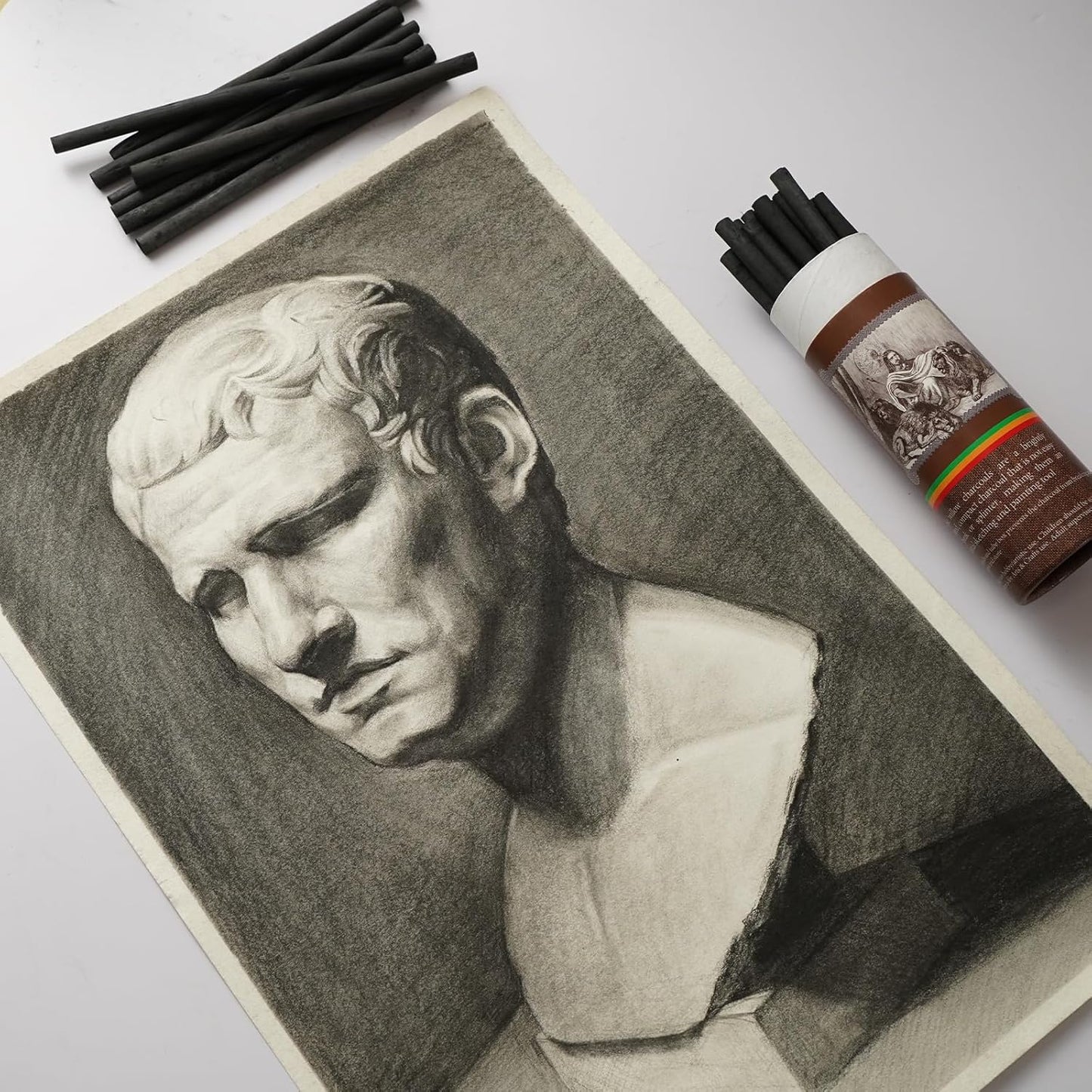 25 PCS Willow Charcoal Sticks, Ideal for Artists, Beginners, Students, Perfect for Sketching, Drawing, Shading, and Fine Art, 5.7 Inches Long, 2-4,4-5,5-7,7-9 (2-4)