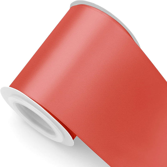 Humphrey's Craft 3 Inch Watermelon Double Faced Satin Ribbon - 5 Yards Variety of Color for Crafts Gift Wrapping Cutting Ceremony Decoration Sewing Christmas Tree Wedding and Dining Tables.