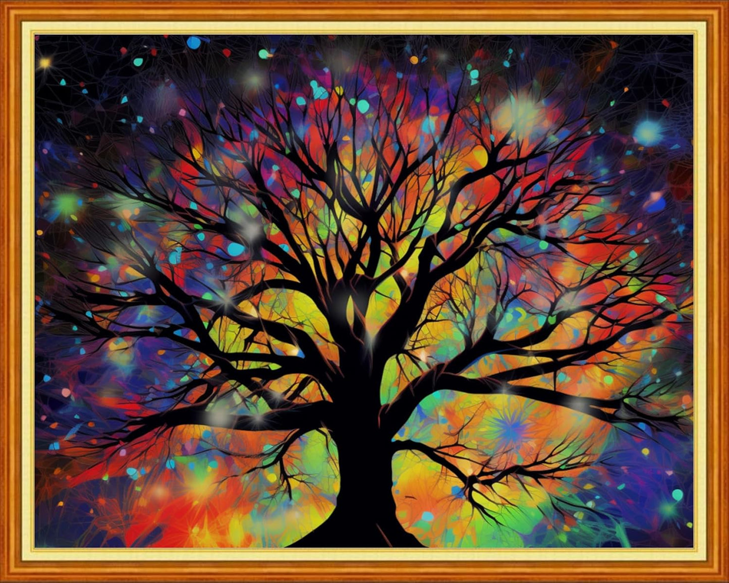 Dooxvey Cross Stitch Kit for Adult Beginners - Moonlight Tree 16x20 inch Pattern