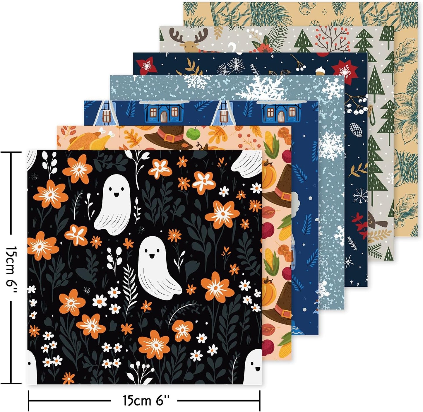 Origami 6x6 Paper Kit 150 Sheets 150 Vivid Colors Double Sided Same Printed Traditional Patterns Square for Arts Crafts Projects Japan Traditional Chiyo.Snack