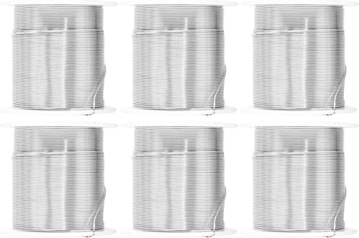 Mandala Crafts 22 Gauge Anodized Aluminum Craft Wire for Jewelry Making - 450 FT Colored Flexible Silver Combo Wire - Bendable for Bonsai Armature Crafting Sculpting