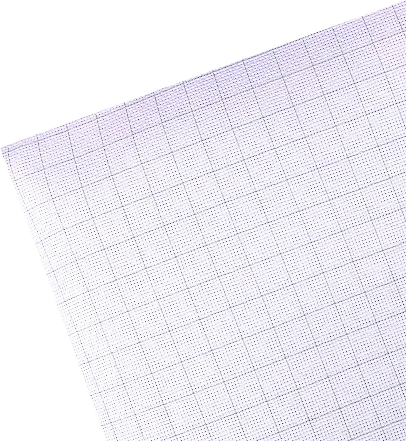 2 Sheets of 14 Count Pre-Gridded Aida Cloth – 28 x 28 Inch White with Green Guidelines Pre-Cut Fabric Squares – Cross Stitch Fabric – 100% Cotton – Ideal for Needlework – The Knotty Unicorn