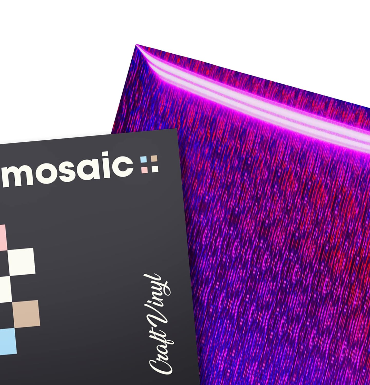 Mosaic+ Purple Brushed Holographic 1ft x 5ft Crafting Vinyl Crinkle-Free 8yr UV Finish Crafting Vinyl, by VViViD