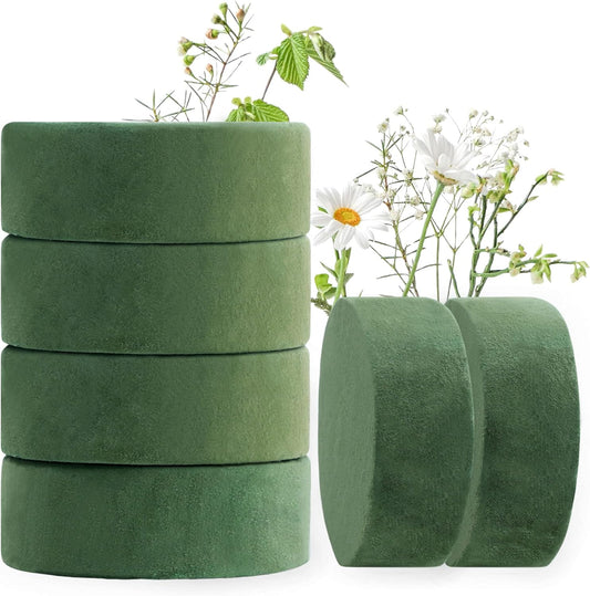 Max Shape Round Floral Foam Blocks, 4.72'' Dry Floral Foam for Artificial Flowers.Craft Project,Wedding Aisle Flowers,Arty Decoration
