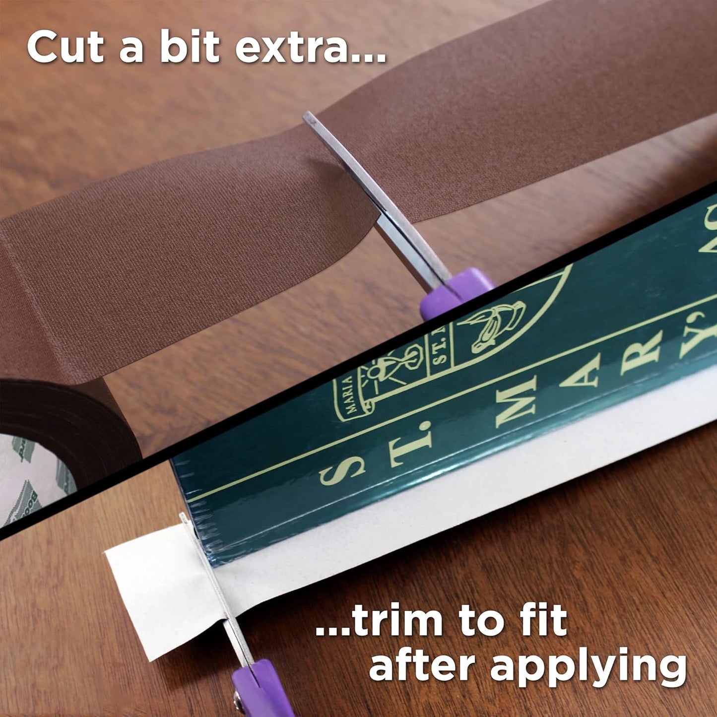 BookGuard 2 Inch Premium Bookbinding Repair Cloth Tape, 15 Yard Roll, Brown