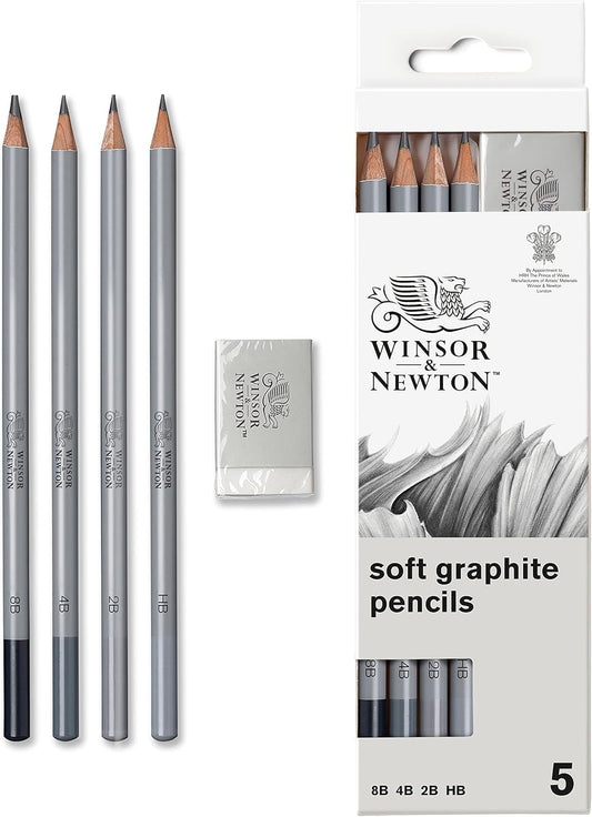 Winsor & Newton Studio Collection Artist Pencils, Graphite Pencils, Set of 5