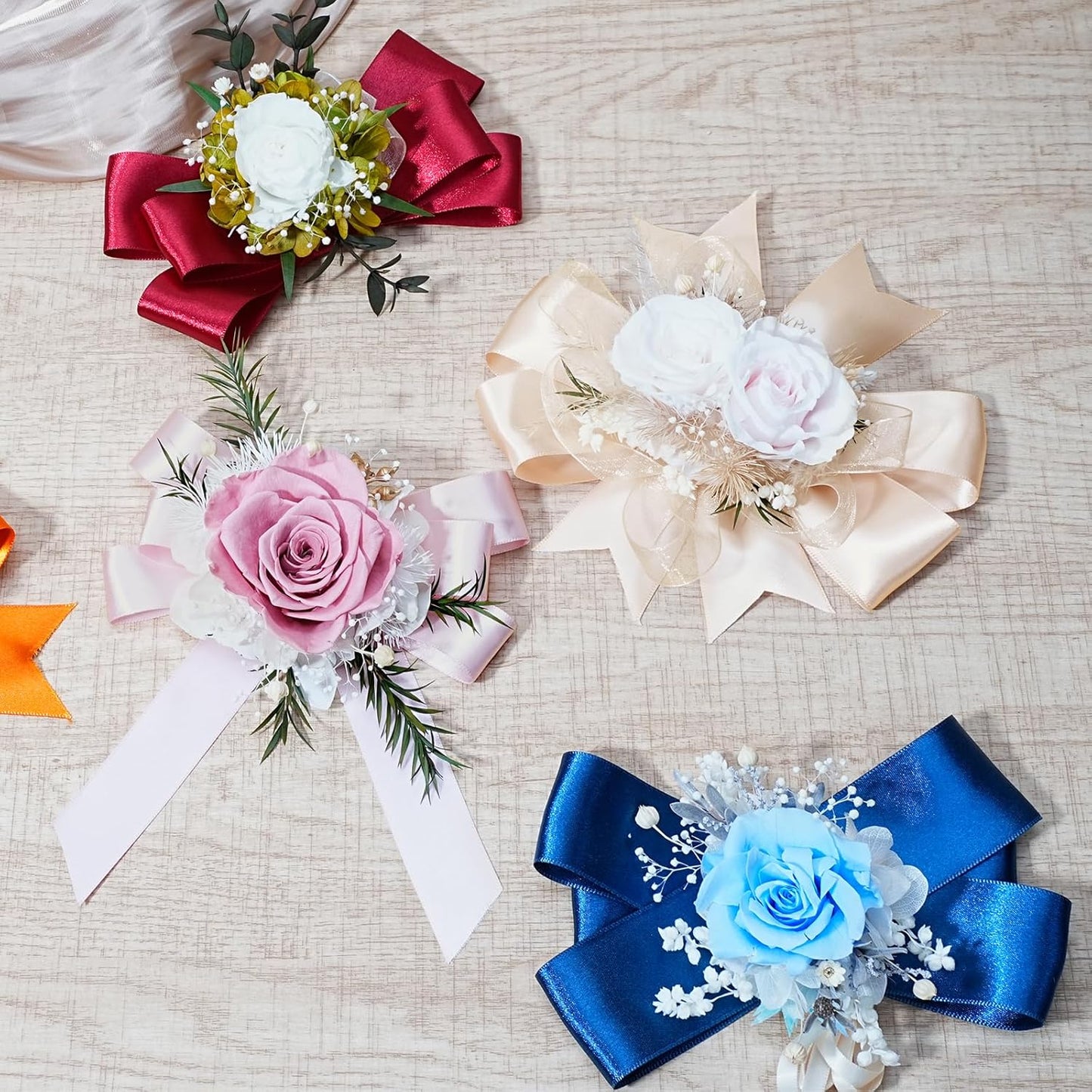 LaRibbons Navy Satin Ribbon 1 Inch 50 Yards Luxury Double Faced Blue Silk Ribbon for Flower Bouquet Crafts Gift Wrapping Wedding Bow Decoration