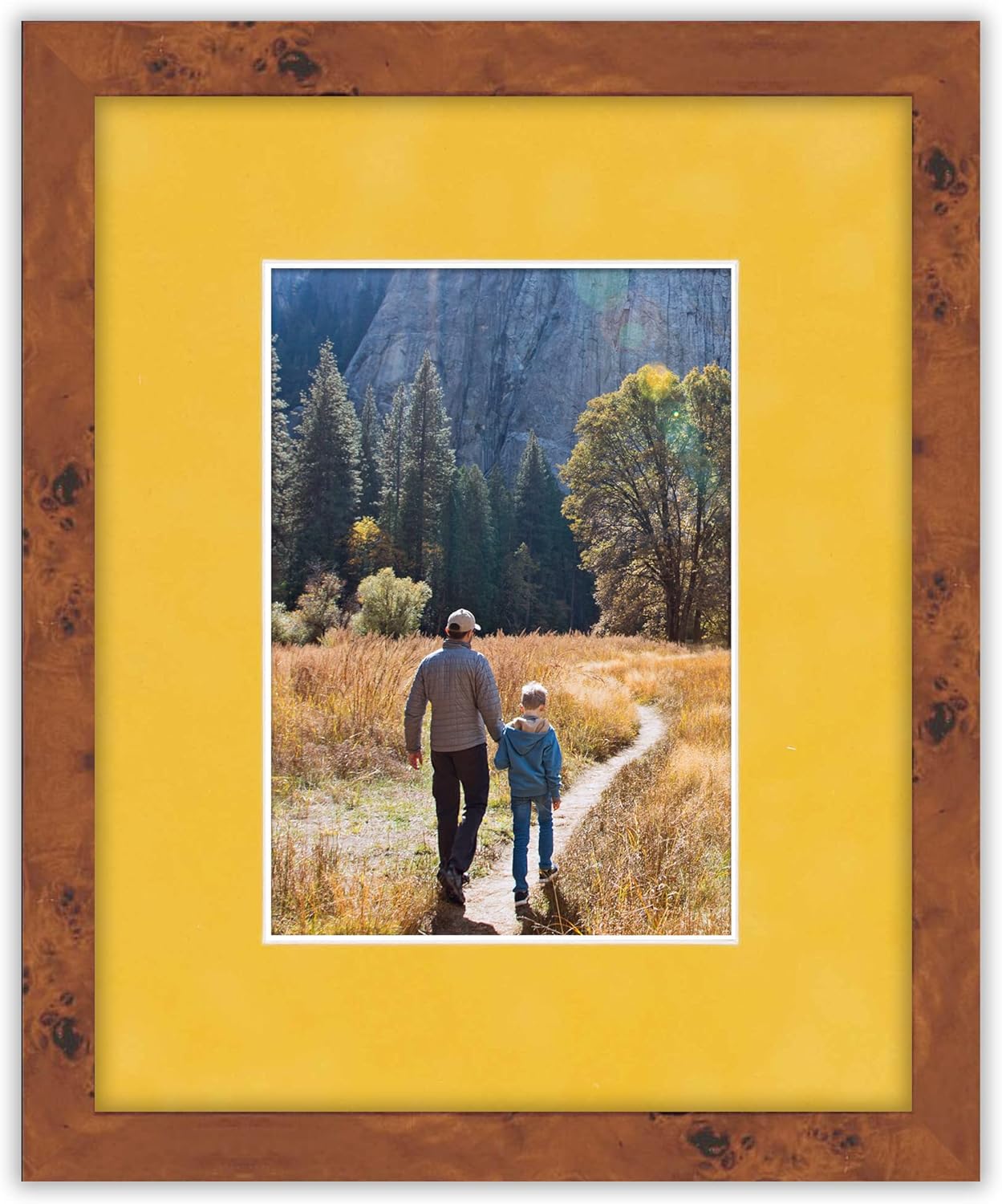 Pack of 25 Acid Free 11x14 Mats Bevel Cut for 8.5x11 Photos - Sunrise Yellow Suede Precut Matboards For Pictures, Photos, Framing - 4-ply Thickness