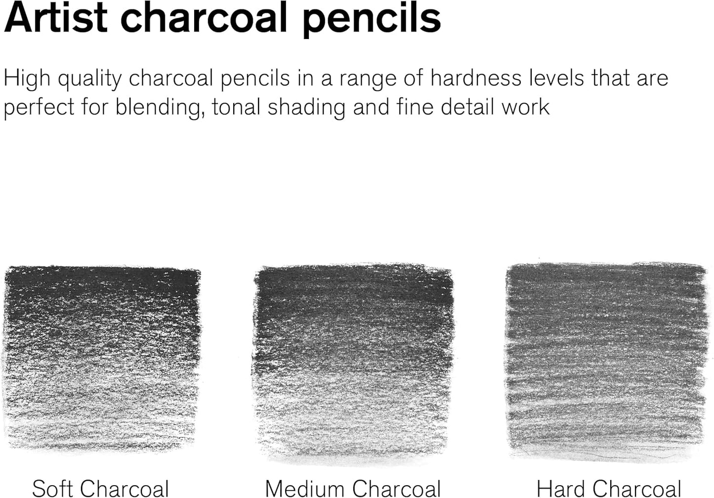 Winsor & Newton Studio Collection, 6 Count, Charcoal Pencils