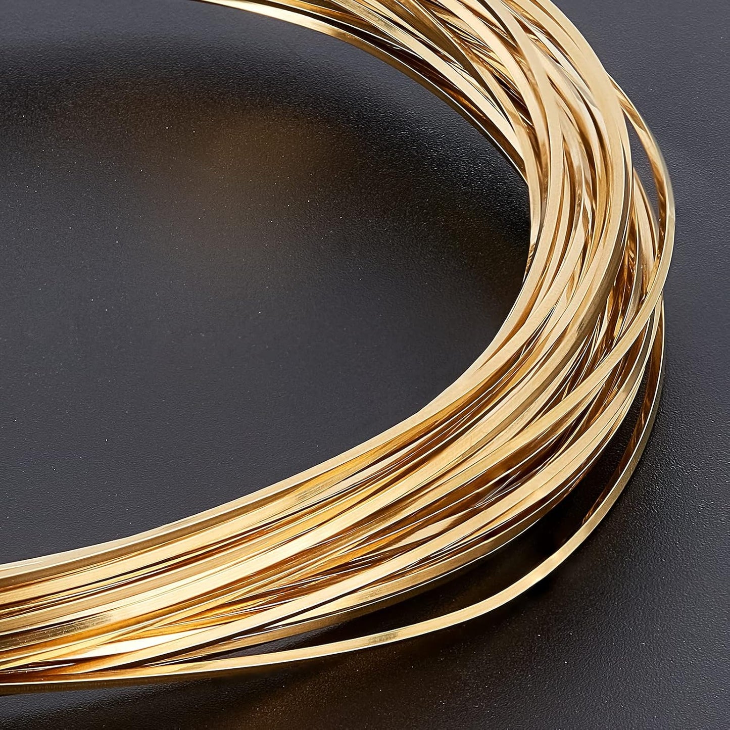 BENECREAT 20 Gauge 33 Feet Square Copper Wire Half Hard Yellow Brass Wire for Jewelry Beading Craft Work