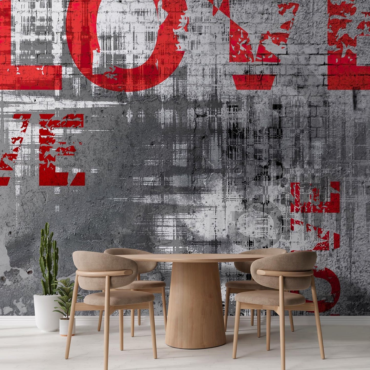 wall26 Wall Sticker/Wall Mural Love Letters Graffiti, Not Peel and Stick, Non-Woven Wallpaper Decorative for Bedroom, Living Room, Office - 108x168 inches
