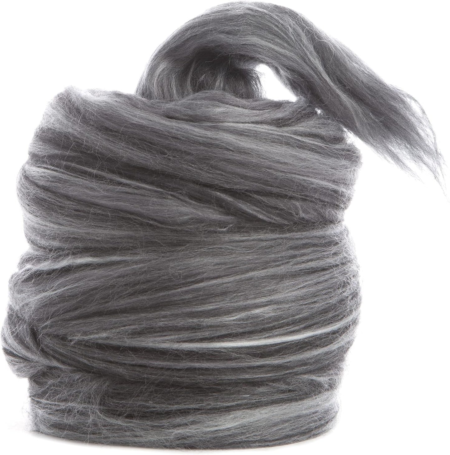 Desert Breeze Distributing – 100% Natural Merino Wool Roving, Wool for Spinning, Tapestry Yarn, Needle Felting, Wet Felting, Big Yarn Roving, 19 Micron, 70mm Staple Length, 8 OZ Size, Color Orca