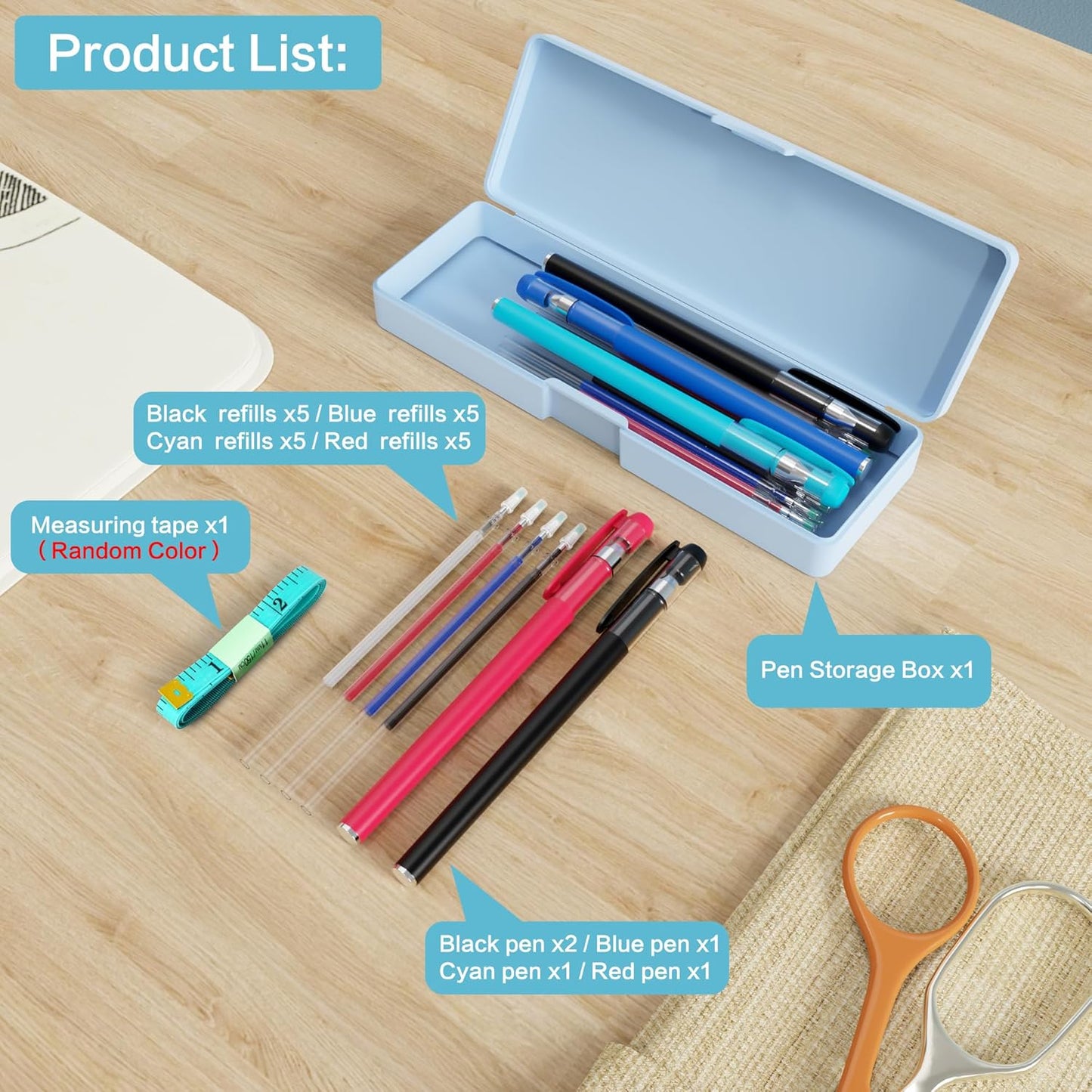 fabric markers for sewing, heat erasable pens for fabric sewing and quilting, 5 pens + 20 refills, embroidery fabric pen, disappearing ink pen for fabric, tailors marking, sewing supplies.