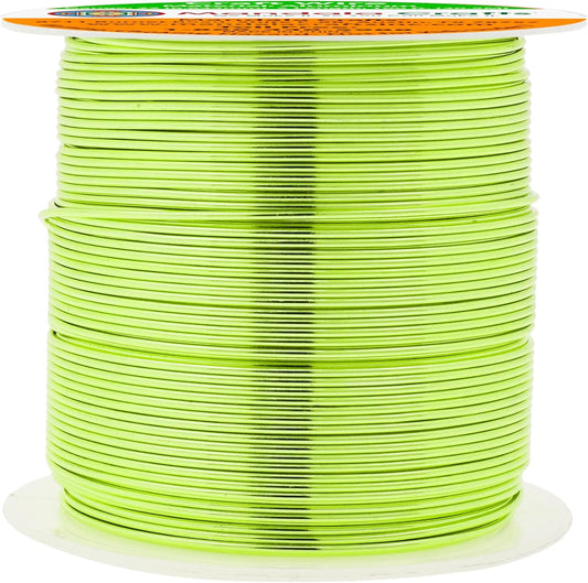 Mandala Crafts 22 Gauge Anodized Aluminum Craft Wire for Jewelry Making - 100 FT Colored Flexible Light Green Wire - Bendable for Bonsai Armature Crafting Sculpting