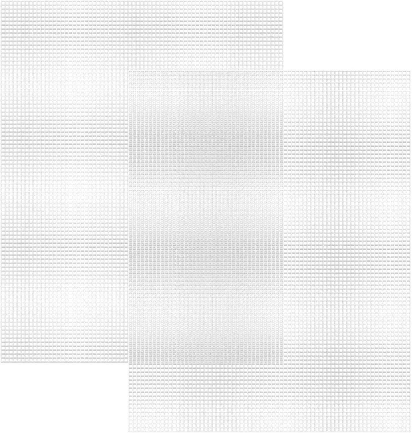 Caydo 2 Pieces 7 Count Plastic Mesh Canvas Sheets for Embroidery, Acrylic Yarn Crafting, Knit Crochet Projects and Make Aquarium Dividers (10.5 X 13.5 Inch)