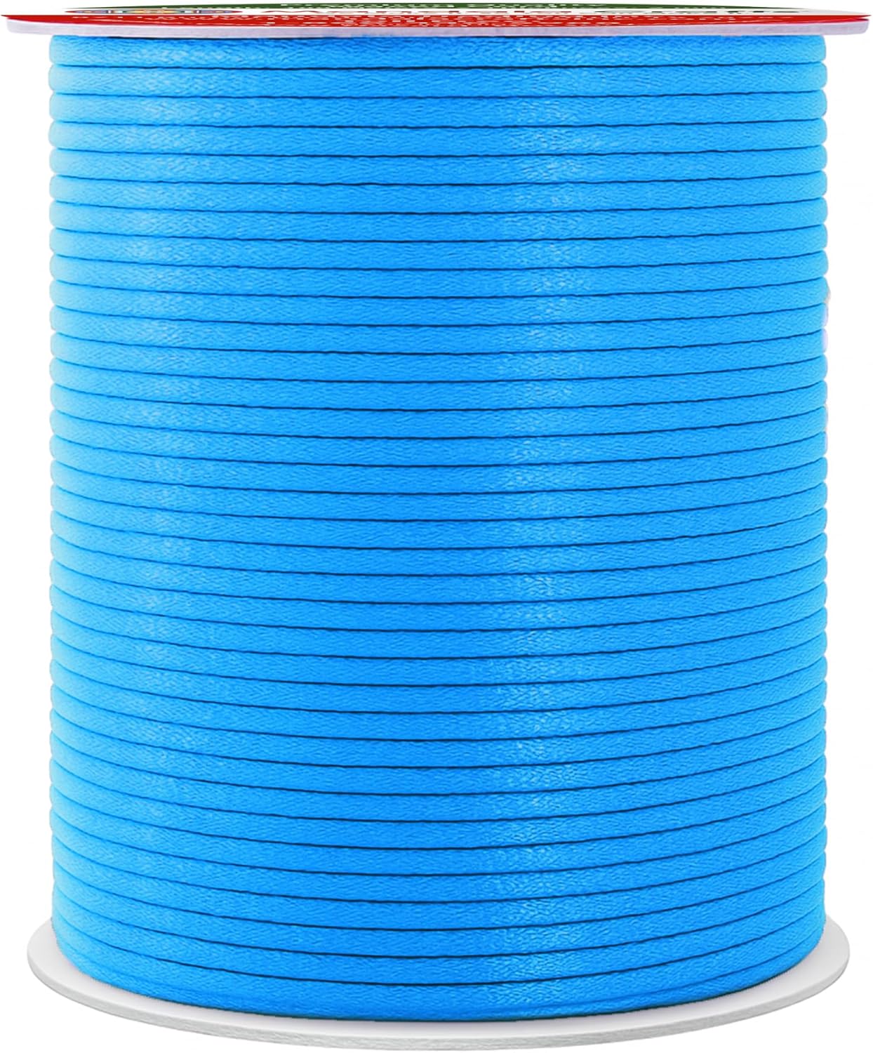 Mandala Crafts 2mm 109 Yards Light Blue Cotton Waxed Cord for Jewelry Making Bracelet Cord Waxed String - Beading String Thread Jewelry Cords for Necklaces String