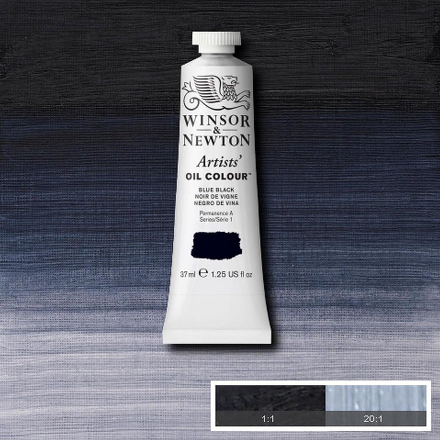 Winsor & Newton Artists' Oil Color, 37ml (1.25 oz) Tube, Blue Black