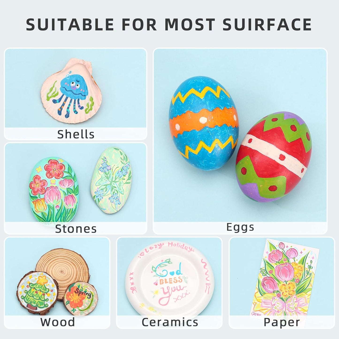 240 Colors Acrylic Paint Markers, Soft Brush Tip Marker Pens Set with Marker Bag, Acrylic Paint Pens for Fabric, Wood, Stone, Canvas, Glass, Egg, Rock Painting, DIY Crafts and Art Supplies