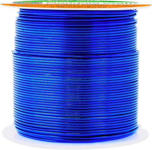Mandala Crafts 22 Gauge Anodized Aluminum Craft Wire for Jewelry Making - 100 FT Colored Flexible True Blue Wire - Bendable for Bonsai Armature Crafting Sculpting