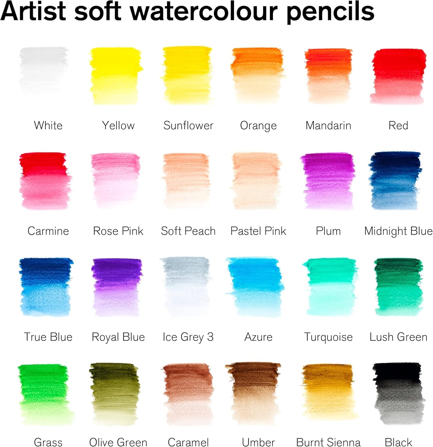 Winsor & Newton Studio Collection Artist Pencils, Watercolor Pencils, Set of 24