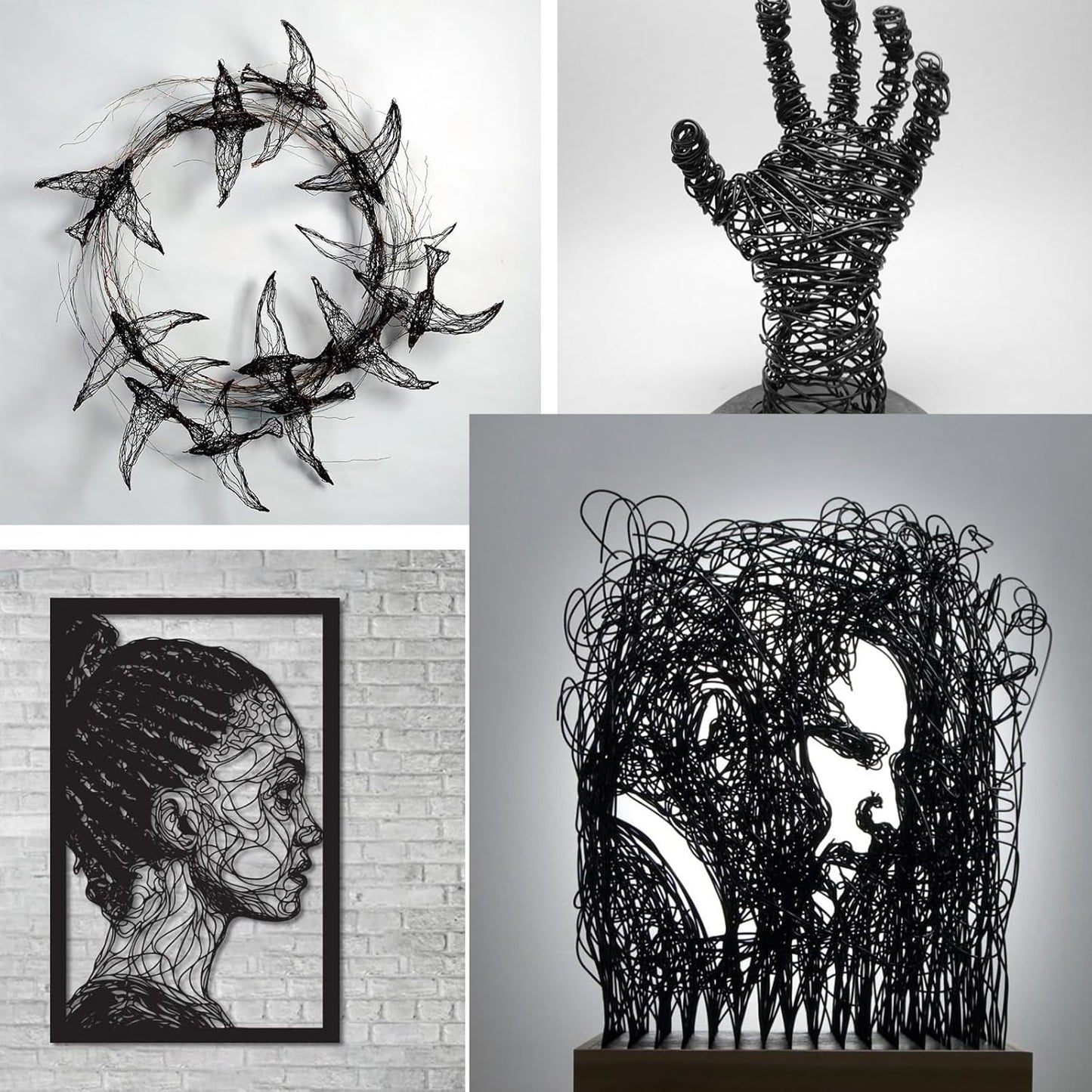 Aluminum Craft Wire, 95 Feet 2.0mm/ 14 Gauge Black Bendable Soft Metal Aluminum Wire Roll Bulk for DIY Crafts Sculpting Jewelry Making