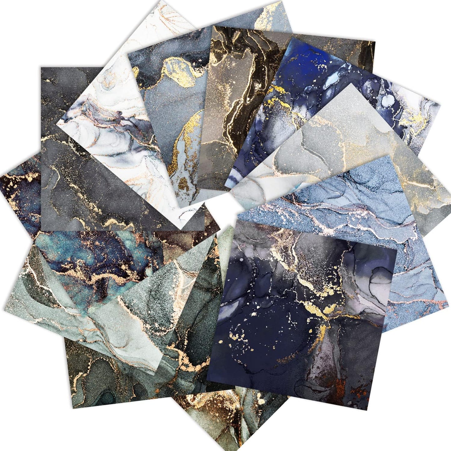 Marbled Scrapbook Paper Pad Color Marble Patterned Paper 6×6,24 Sheets Single-Sided Scrapbooking CardStock Papers Pad for Holiday Cardmaking DIY Origami Journaling.