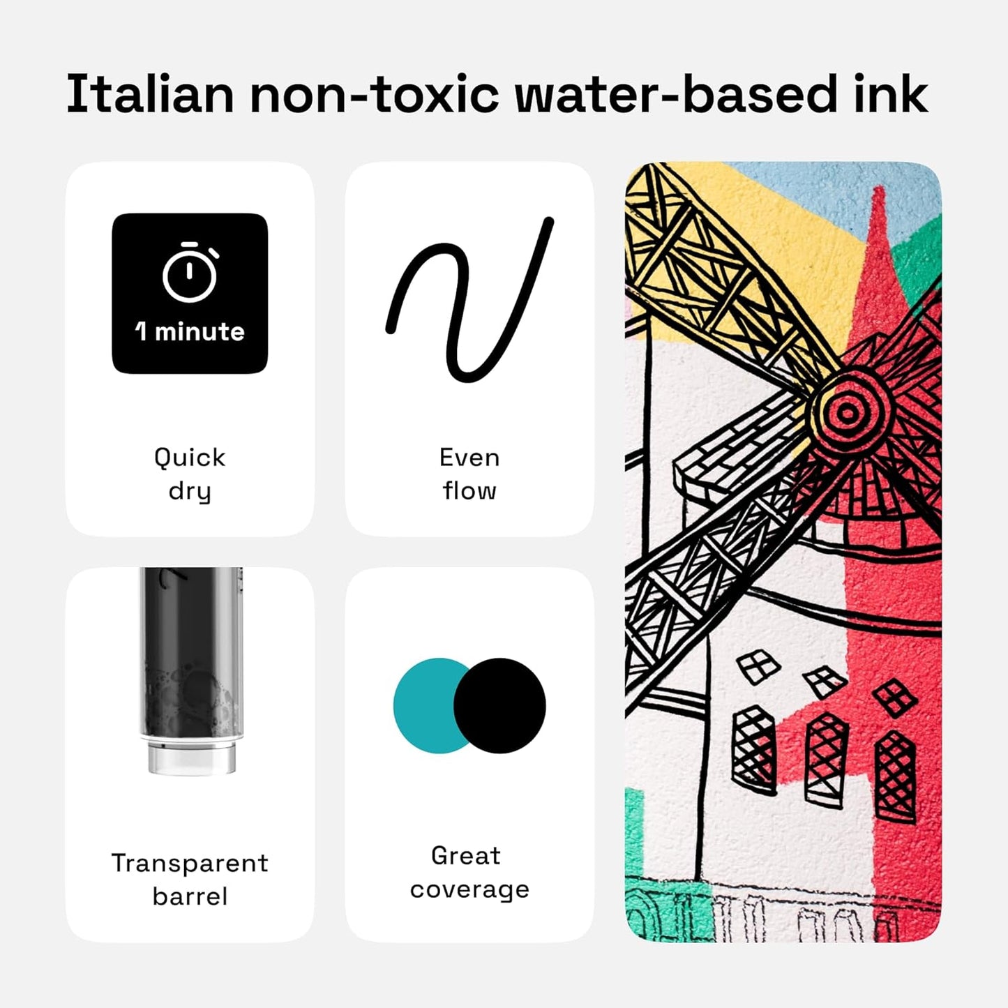 ARTISTRO 12 Black Paint Pens for Rock Painting, Stone, Ceramic, Glass, Wood, Fabric, Scrapbooking, DIY Craft Making, Art Supplies, Card Making, Coloring, Acrylic Markers Medium Tip 3.0mm